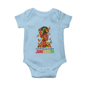 Black Women Baby Onesie Remembering My Ancestors Juneteenth Celebration