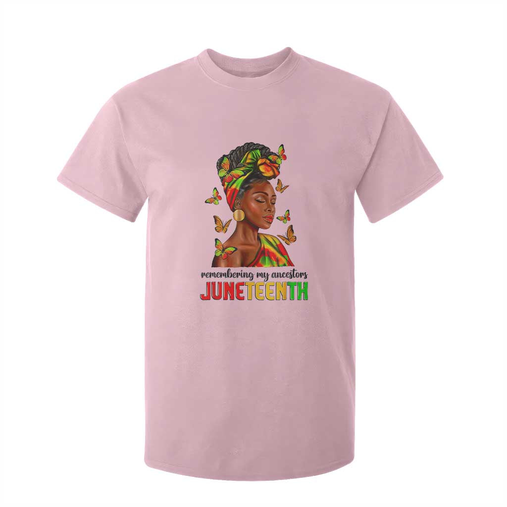 Black Women T Shirt For Kid Remembering My Ancestors Juneteenth Celebration