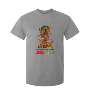 Black Women T Shirt For Kid Remembering My Ancestors Juneteenth Celebration