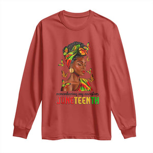 Black Women Long Sleeve Shirt Remembering My Ancestors Juneteenth Celebration