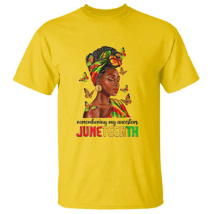 Black Women T Shirt Remembering My Ancestors Juneteenth Celebration