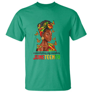 Black Women T Shirt Remembering My Ancestors Juneteenth Celebration