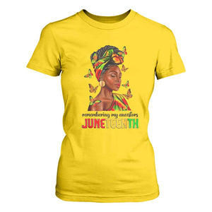 Black Women T Shirt For Women Remembering My Ancestors Juneteenth Celebration