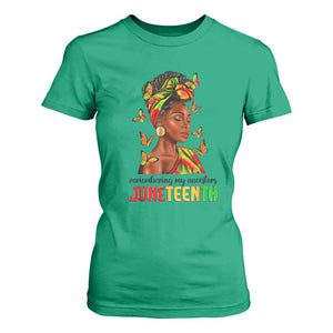 Black Women T Shirt For Women Remembering My Ancestors Juneteenth Celebration