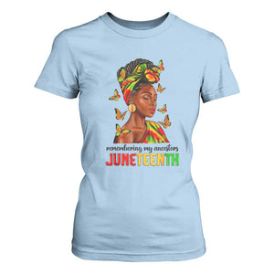 Black Women T Shirt For Women Remembering My Ancestors Juneteenth Celebration