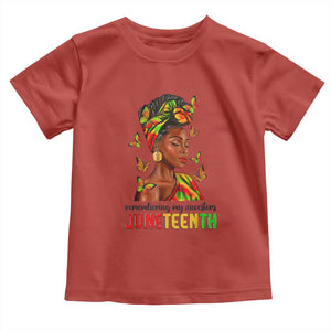 Black Women Toddler T Shirt Remembering My Ancestors Juneteenth Celebration