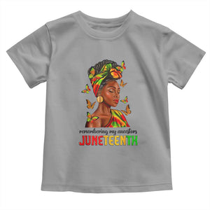 Black Women Toddler T Shirt Remembering My Ancestors Juneteenth Celebration