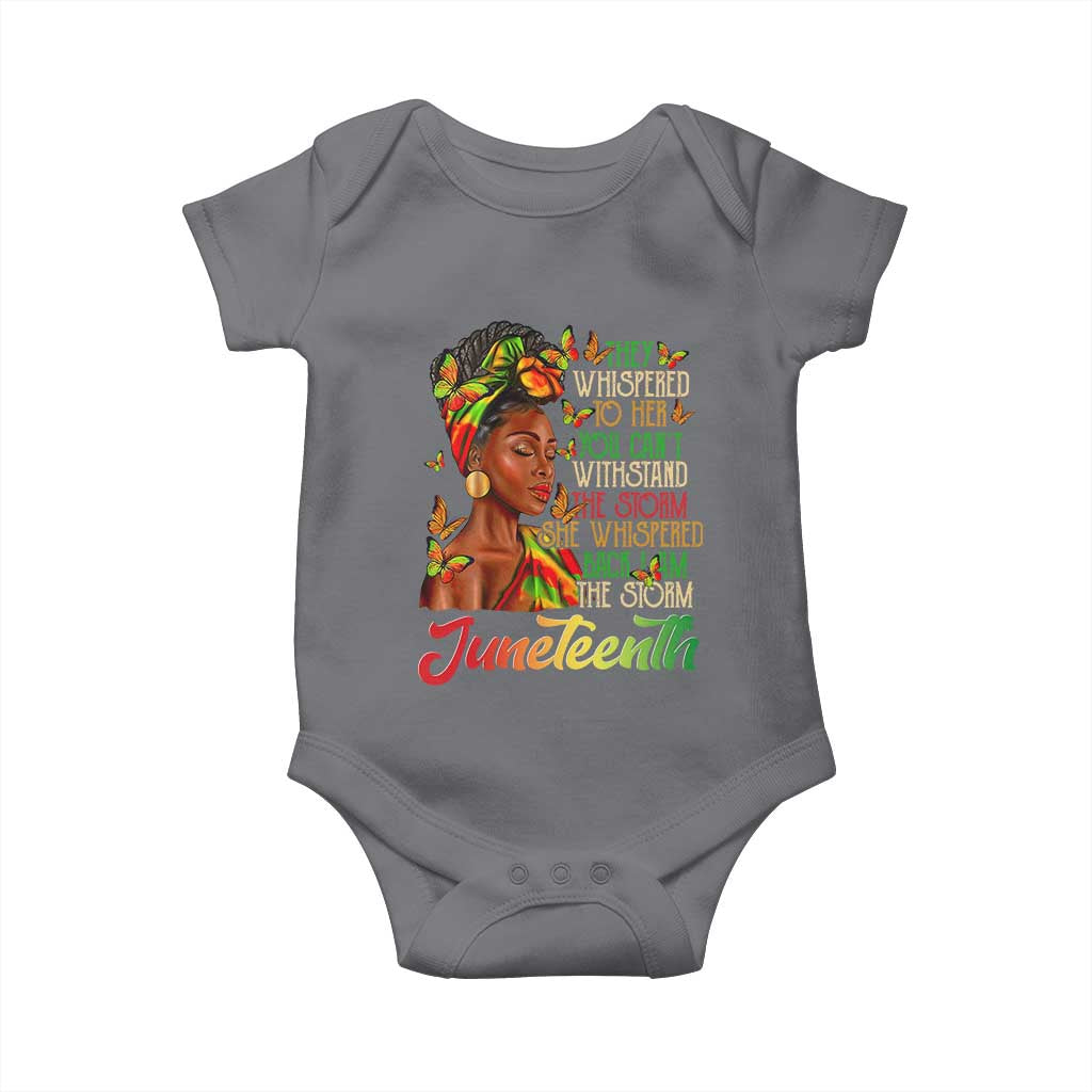 Juneteenth Black Women Baby Onesie I Am The Storm Black History Month