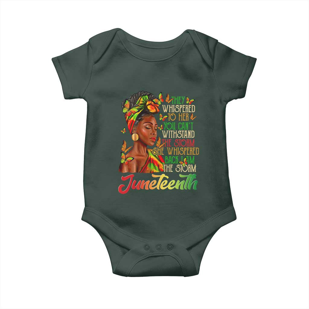 Juneteenth Black Women Baby Onesie I Am The Storm Black History Month