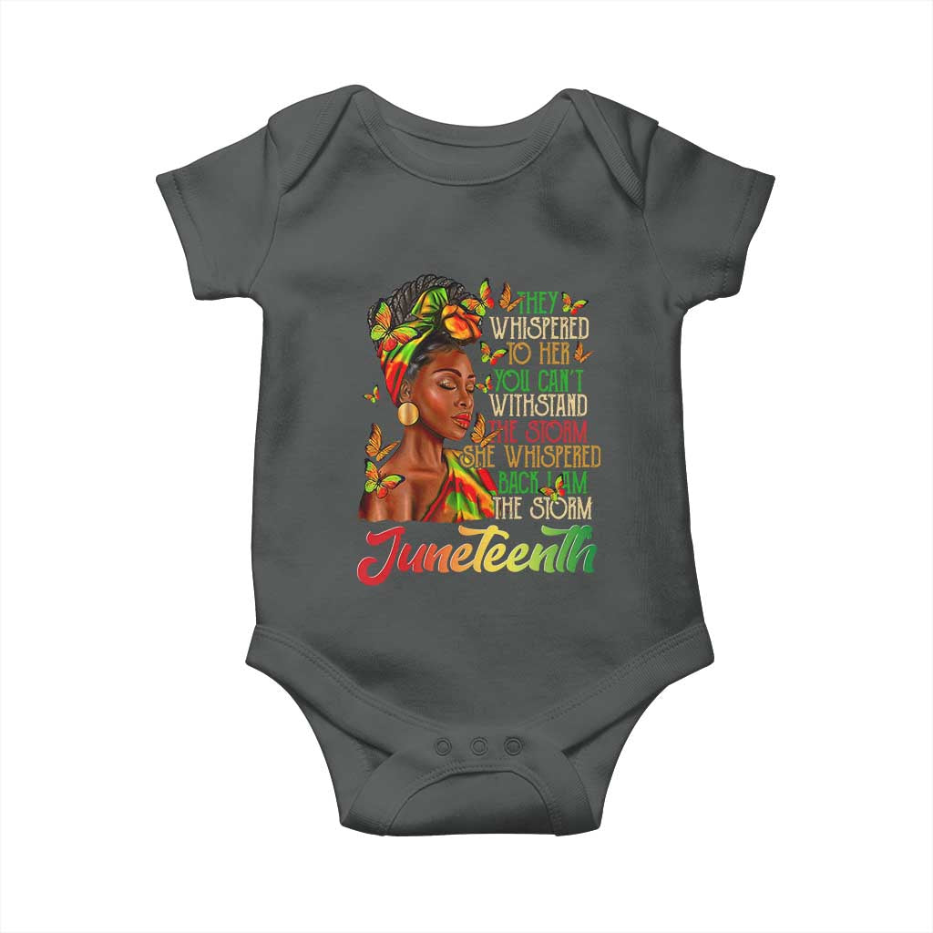 Juneteenth Black Women Baby Onesie I Am The Storm Black History Month