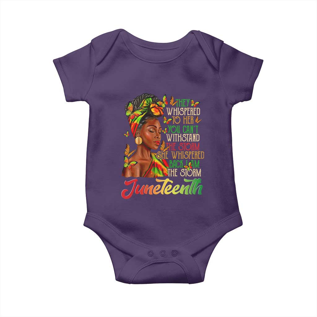 Juneteenth Black Women Baby Onesie I Am The Storm Black History Month
