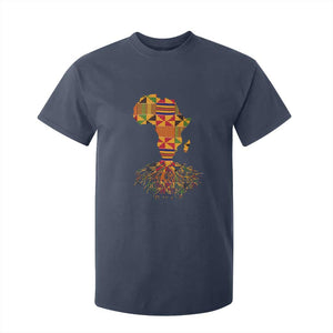 My Roots Black History T Shirt For Kid With Traditional Kente and Africa Map