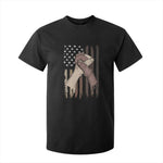 Black American T Shirt For Kid US Flag Holding Hands