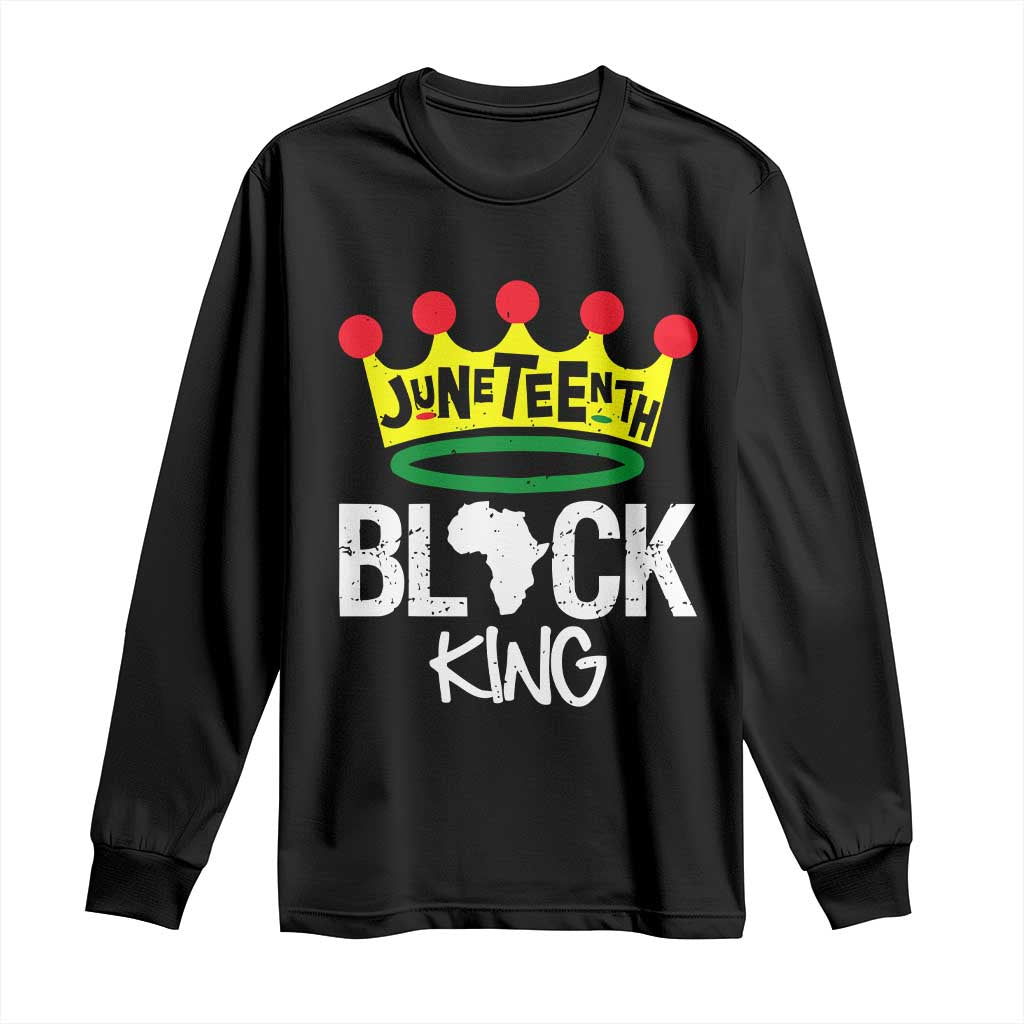 Juneteenth Black King Long Sleeve Shirt 1865 African Pride Black Power