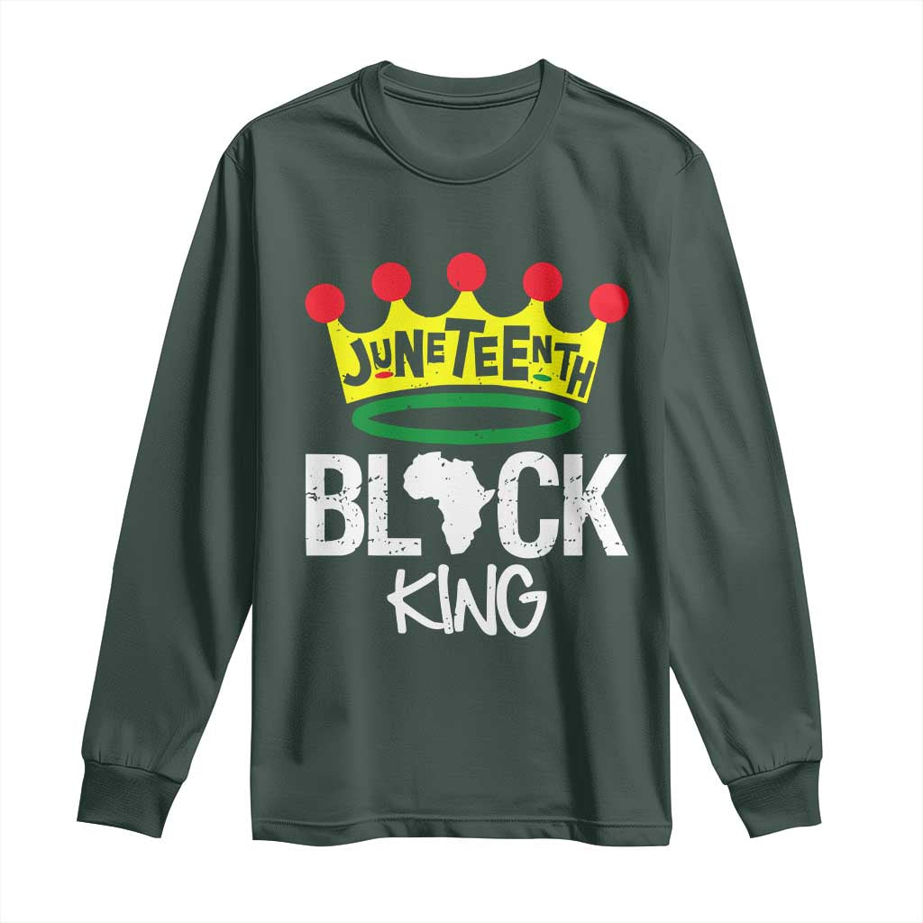 Juneteenth Black King Long Sleeve Shirt 1865 African Pride Black Power