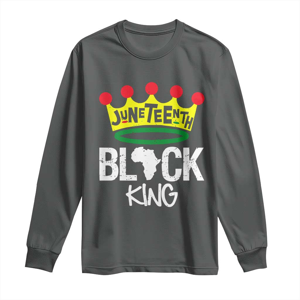 Juneteenth Black King Long Sleeve Shirt 1865 African Pride Black Power