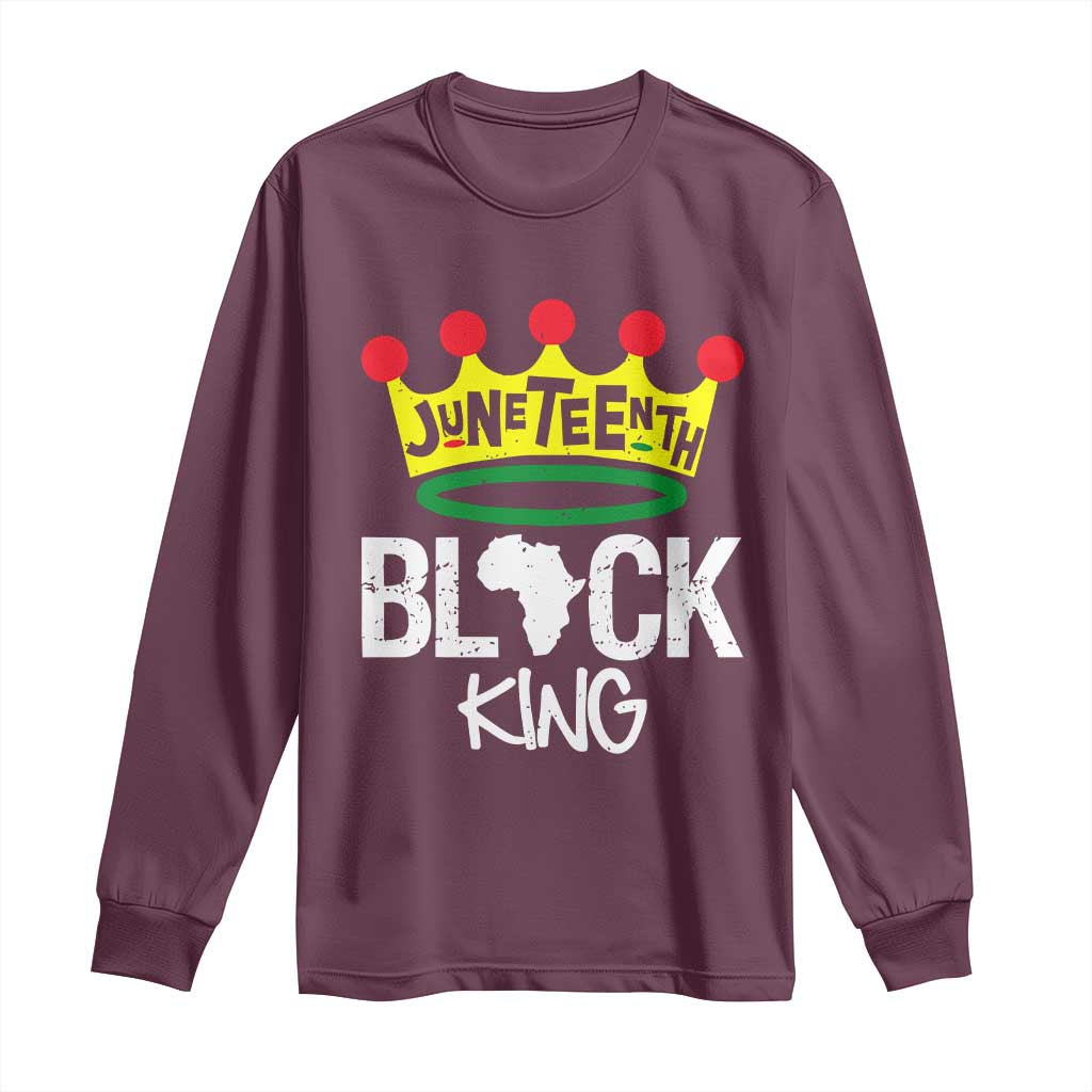 Juneteenth Black King Long Sleeve Shirt 1865 African Pride Black Power