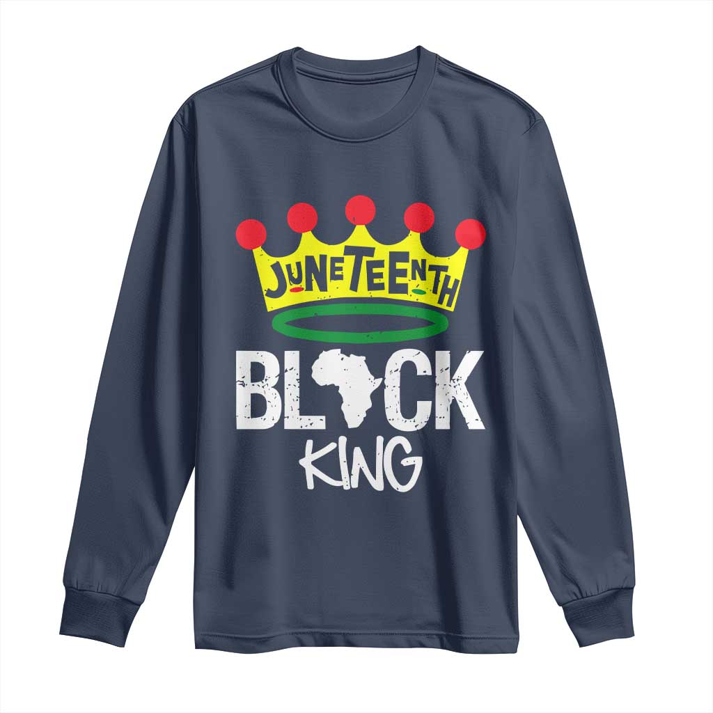 Juneteenth Black King Long Sleeve Shirt 1865 African Pride Black Power