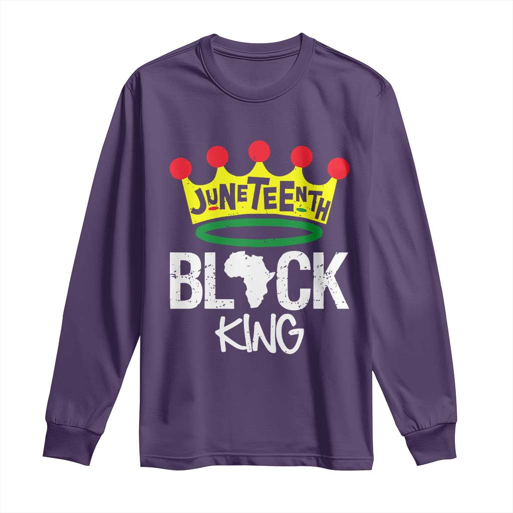 Juneteenth Black King Long Sleeve Shirt 1865 African Pride Black Power