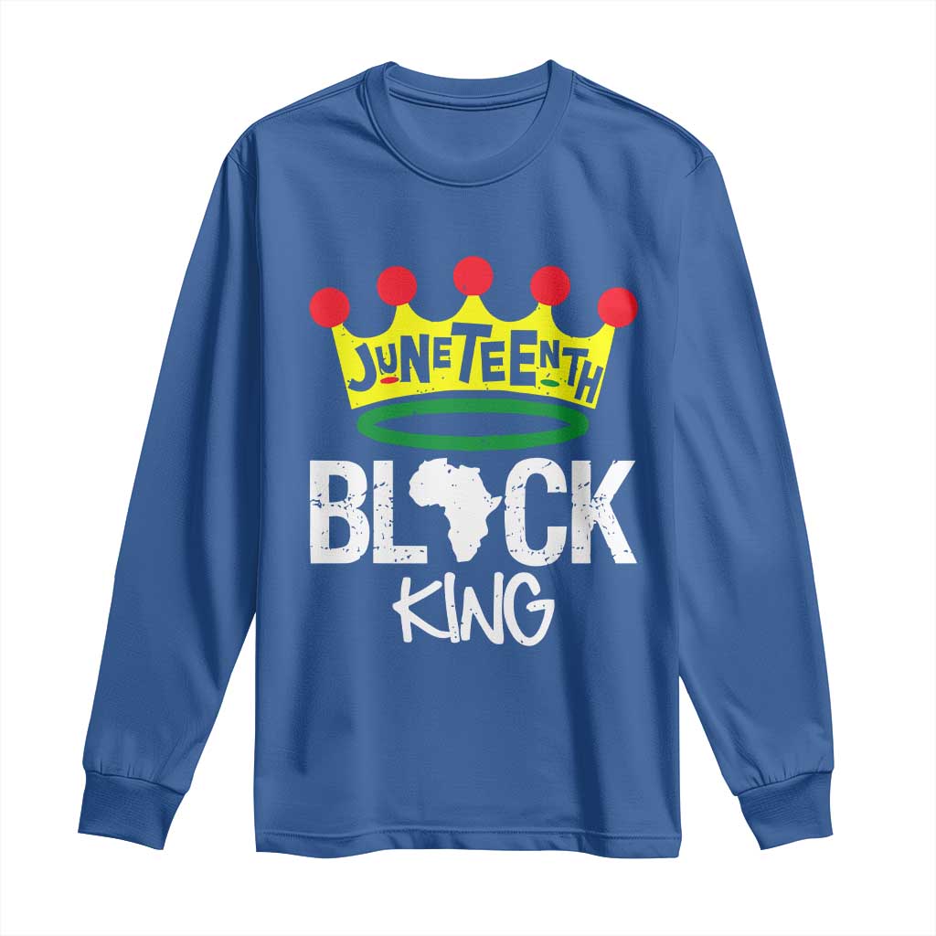 Juneteenth Black King Long Sleeve Shirt 1865 African Pride Black Power