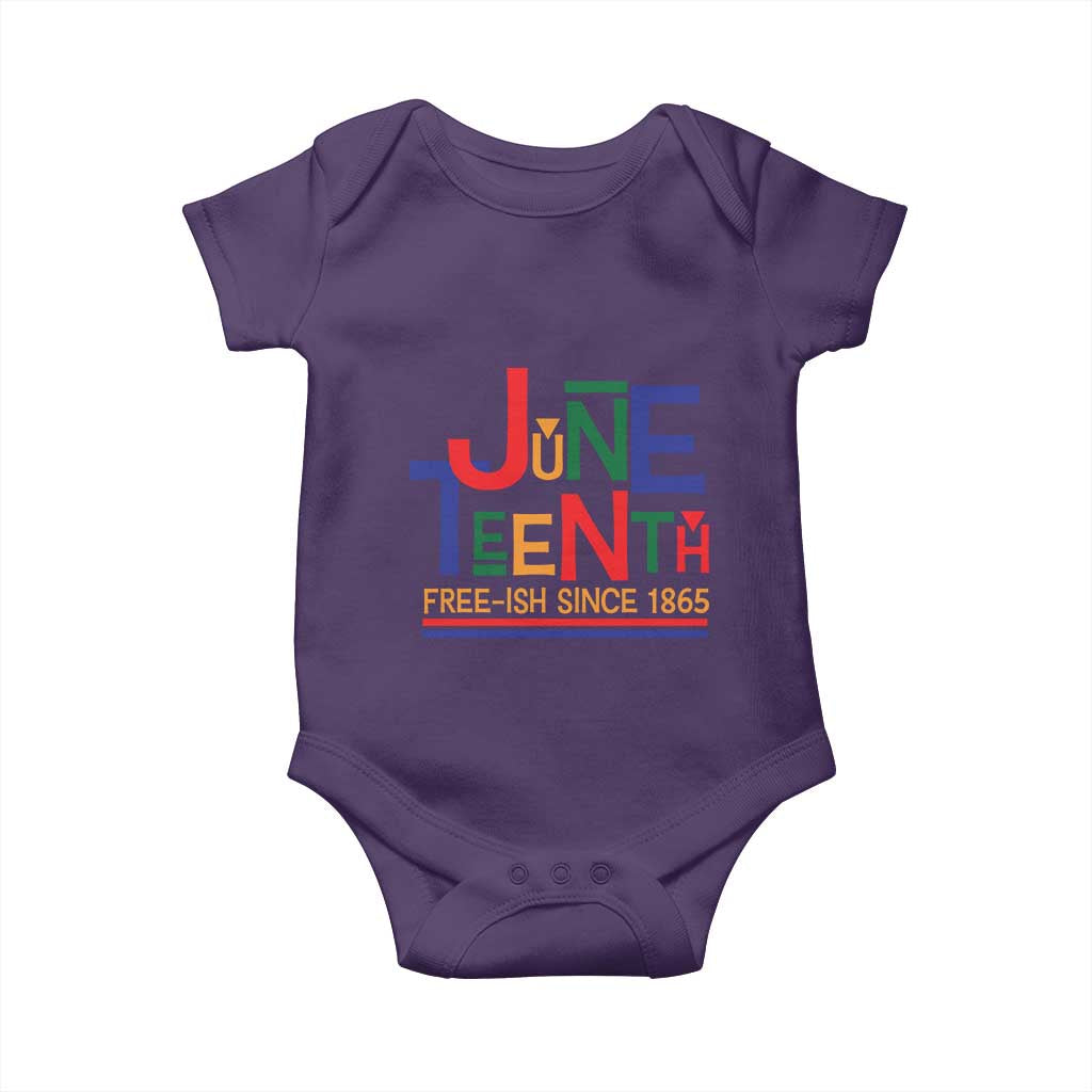 Free Ish Since 1865 Baby Onesie Juneteenth Celebration Retro