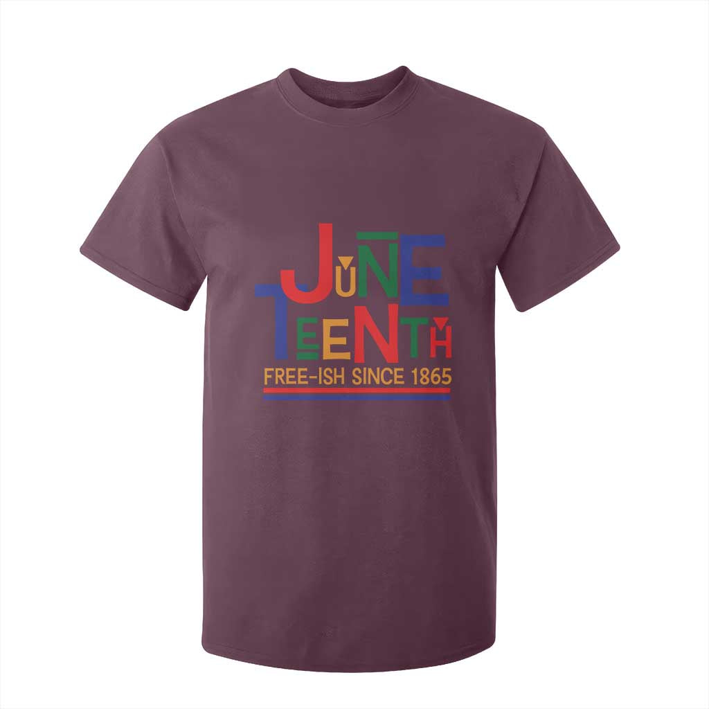 Free Ish Since 1865 T Shirt For Kid Juneteenth Celebration Retro