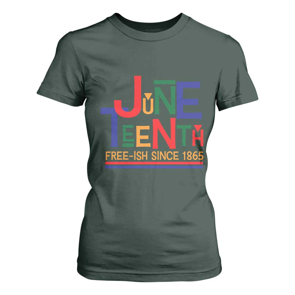 Free Ish Since 1865 T Shirt For Women Juneteenth Celebration Retro