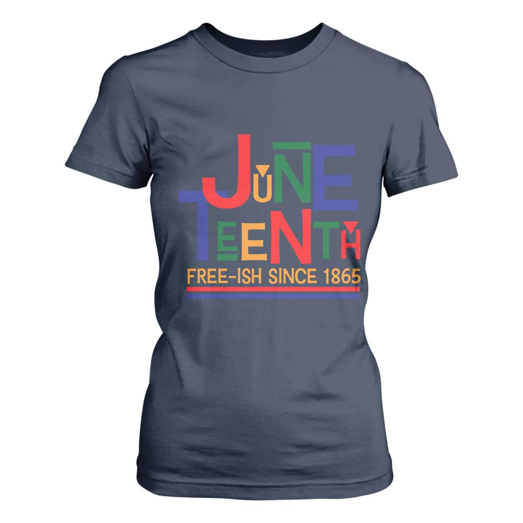 Free Ish Since 1865 T Shirt For Women Juneteenth Celebration Retro