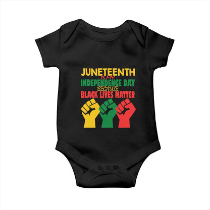 Juneteenth Is My Independence Day Baby Onesie Because BLM