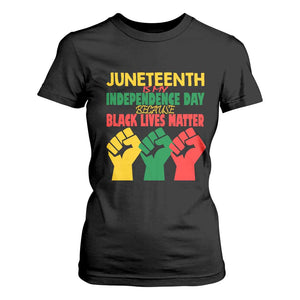 Juneteenth Is My Independence Day T Shirt For Women Because BLM