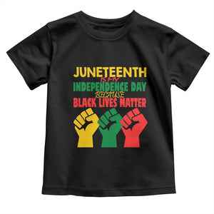 Juneteenth Is My Independence Day Toddler T Shirt Because BLM