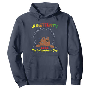 Celebrate Juneteenth Independence Hoodie Teen Youth Afro Locs Black Boy