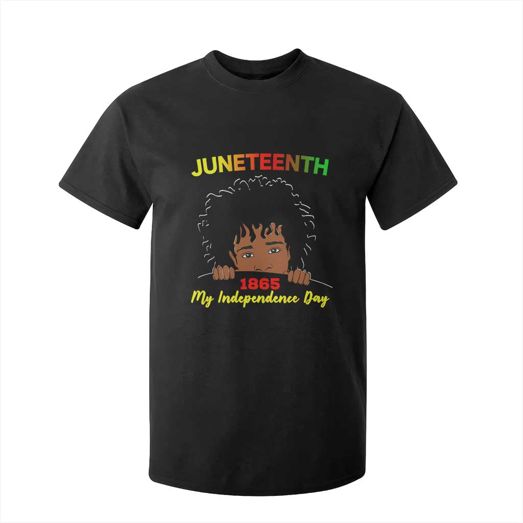 Celebrate Juneteenth Independence T Shirt For Kid Teen Youth Afro Locs Black Boy