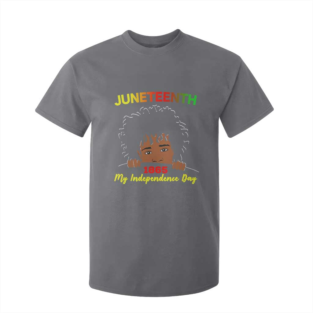 Celebrate Juneteenth Independence T Shirt For Kid Teen Youth Afro Locs Black Boy