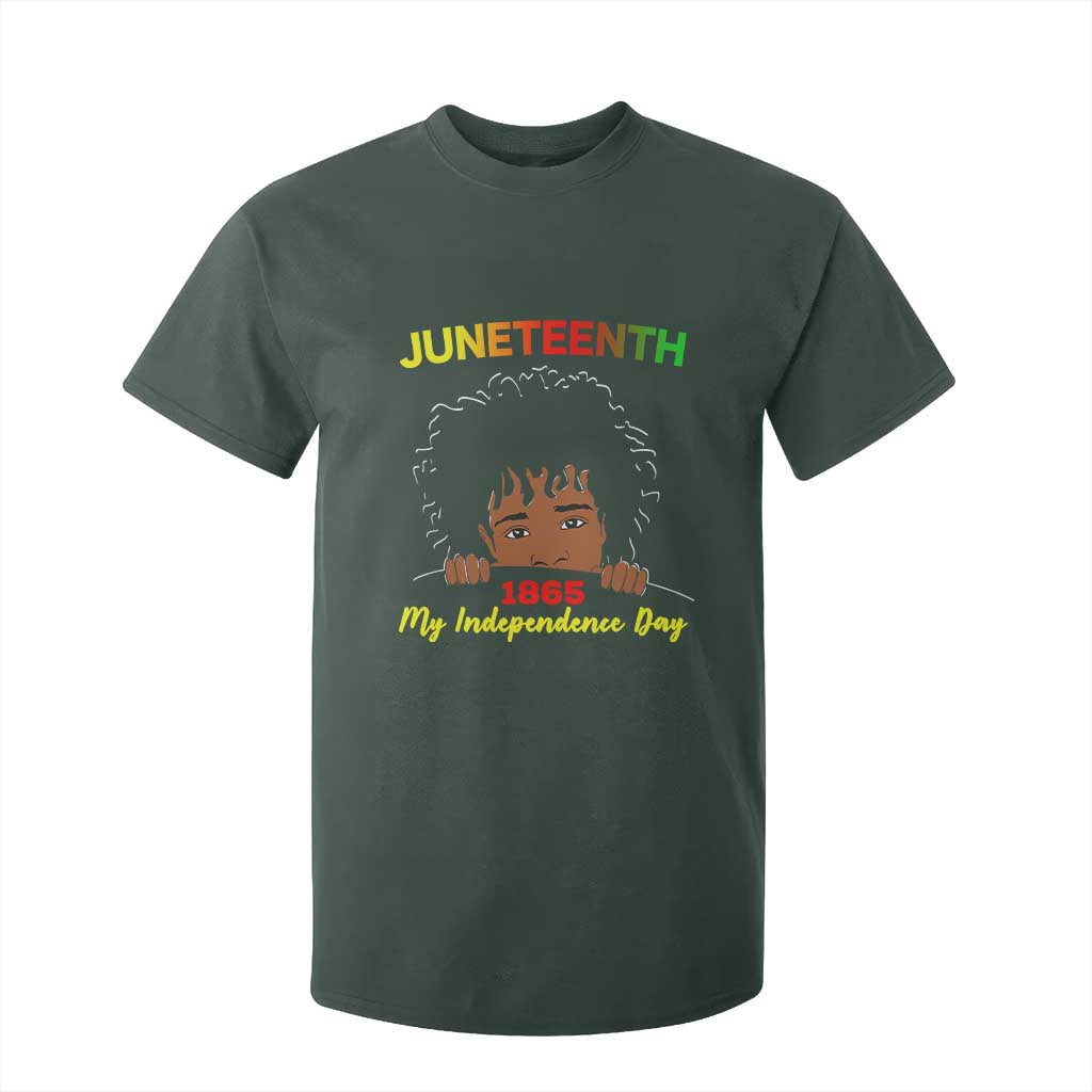 Celebrate Juneteenth Independence T Shirt For Kid Teen Youth Afro Locs Black Boy