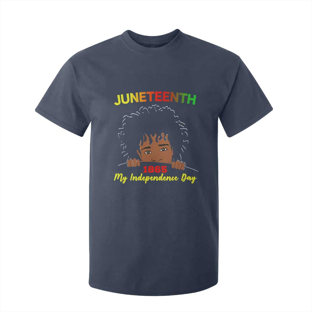 Celebrate Juneteenth Independence T Shirt For Kid Teen Youth Afro Locs Black Boy