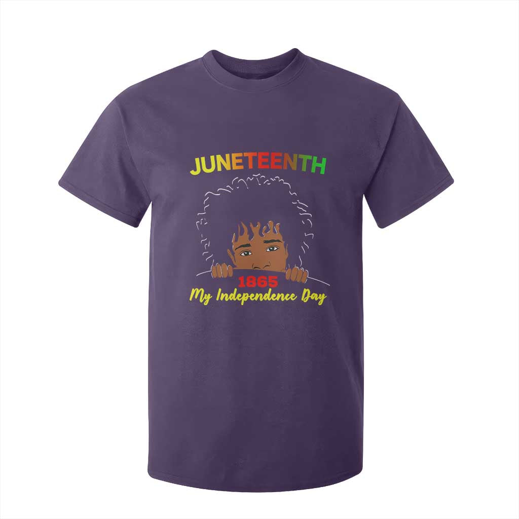 Celebrate Juneteenth Independence T Shirt For Kid Teen Youth Afro Locs Black Boy