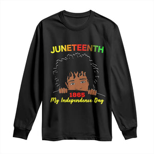 Celebrate Juneteenth Independence Long Sleeve Shirt Teen Youth Afro Locs Black Boy