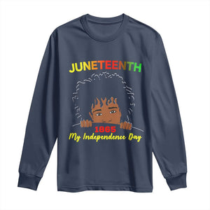 Celebrate Juneteenth Independence Long Sleeve Shirt Teen Youth Afro Locs Black Boy