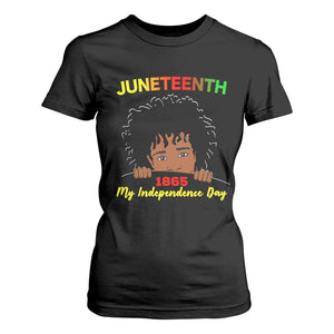 Celebrate Juneteenth Independence T Shirt For Women Teen Youth Afro Locs Black Boy