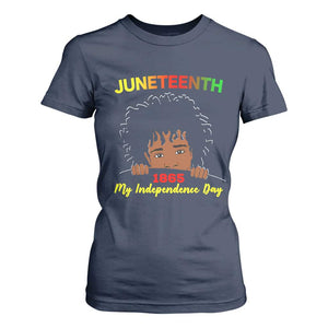 Celebrate Juneteenth Independence T Shirt For Women Teen Youth Afro Locs Black Boy