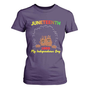 Celebrate Juneteenth Independence T Shirt For Women Teen Youth Afro Locs Black Boy