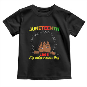 Celebrate Juneteenth Independence Toddler T Shirt Teen Youth Afro Locs Black Boy