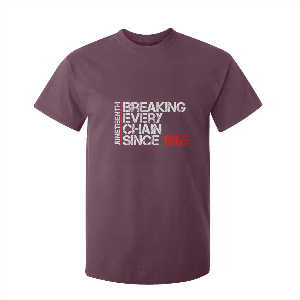 Juneteenth Breaking Every Chain T Shirt For Kid Since 1865