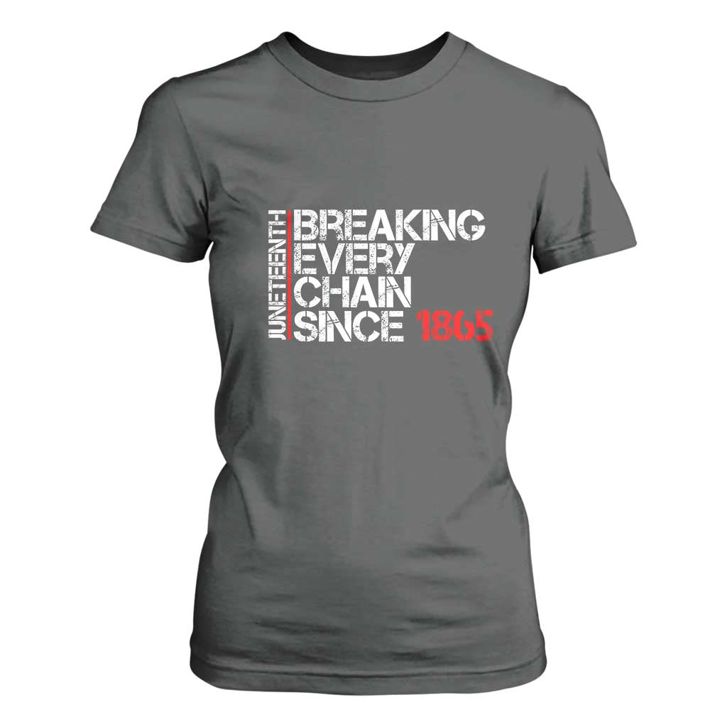 Juneteenth Breaking Every Chain T Shirt For Women Since 1865