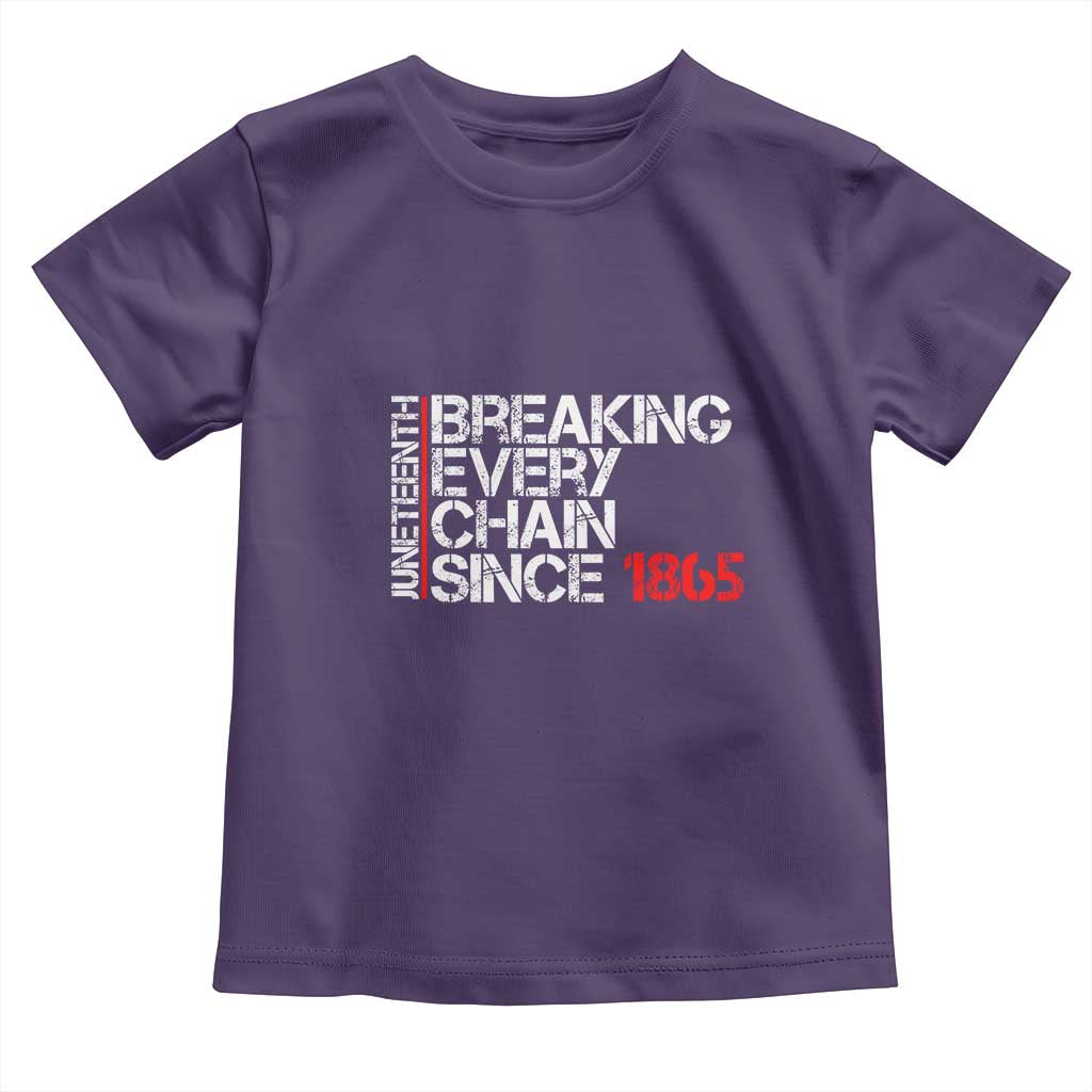 Juneteenth Breaking Every Chain Toddler T Shirt Since 1865