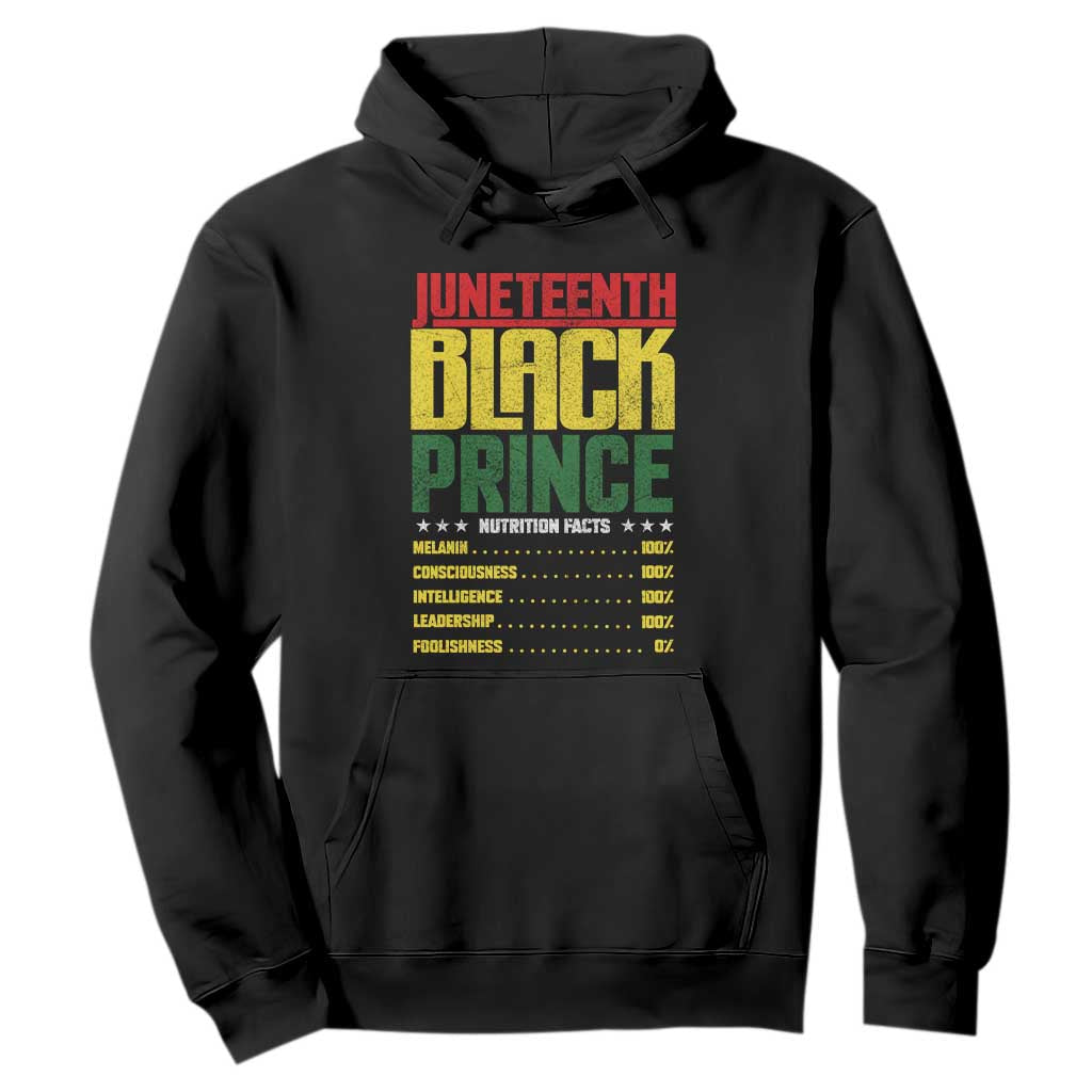 Juneteenth Black Prince Nutrition Facts Hoodie