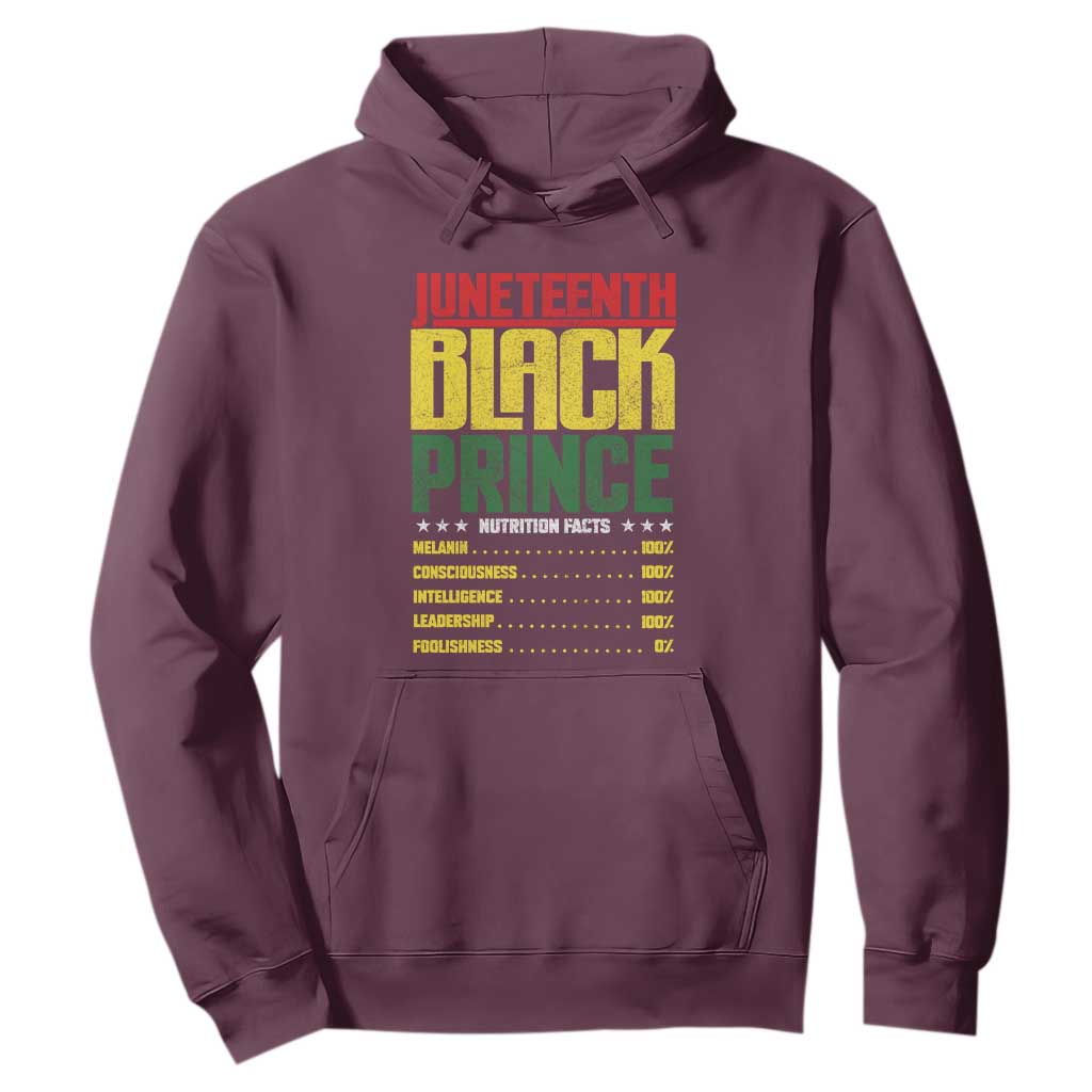 Juneteenth Black Prince Nutrition Facts Hoodie