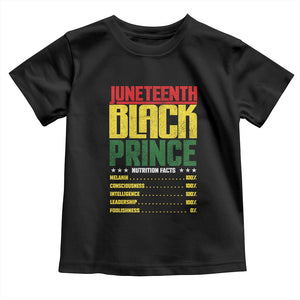 Juneteenth Black Prince Nutrition Facts Toddler T Shirt