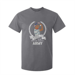 Black US Women Veteran T Shirt For Kid - Proud Female Military Army Girl